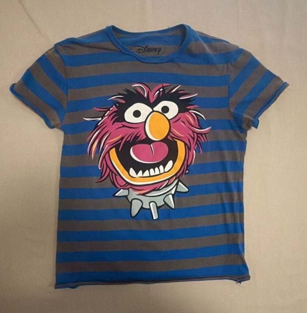 Disney The Muppets Animal Blue Striped T-Shirt